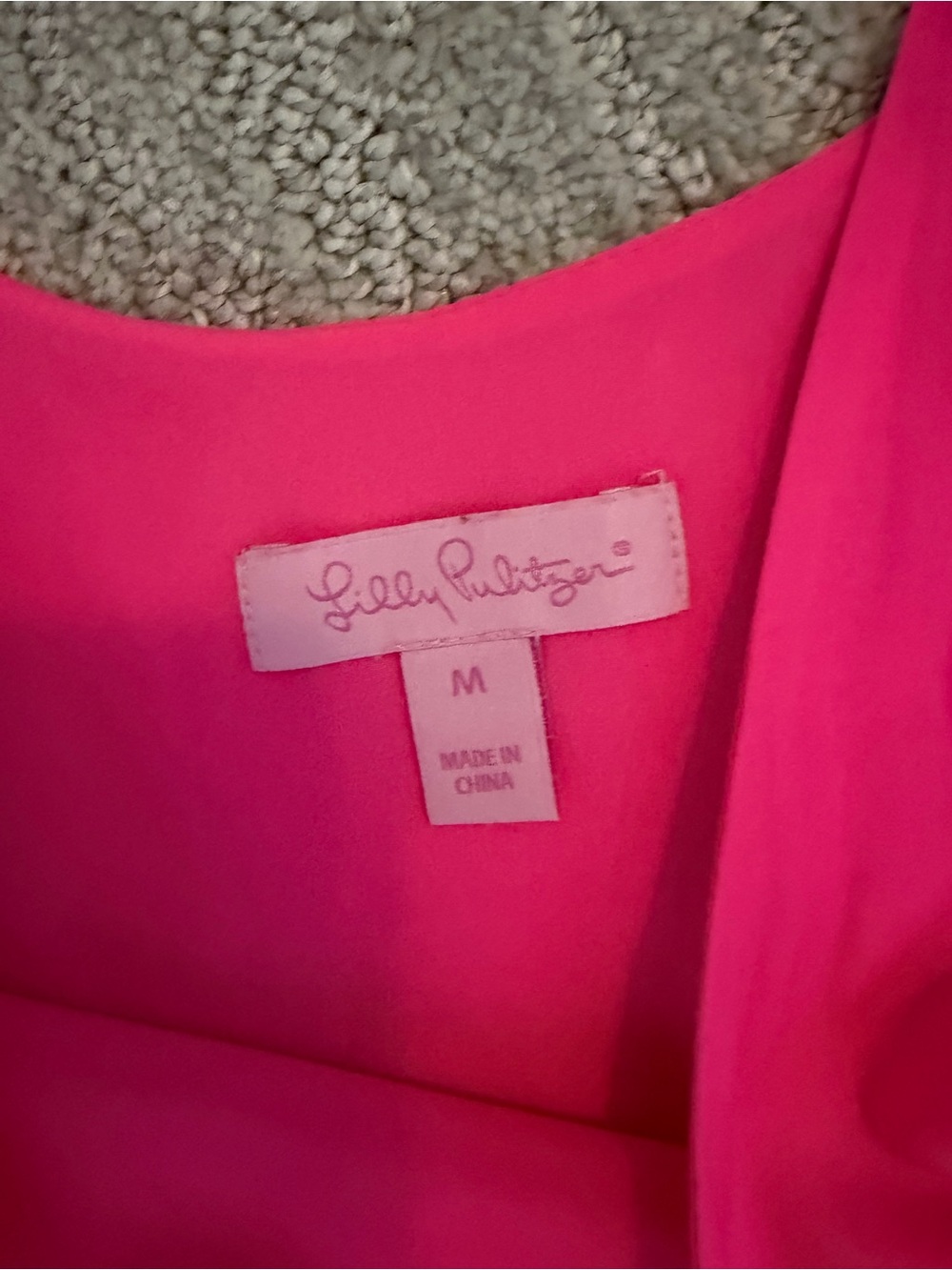 Lilly Pulitzer Hot Pink Sleeveless Natashia Dress with Pom Pom detail - Picture 3 of 4